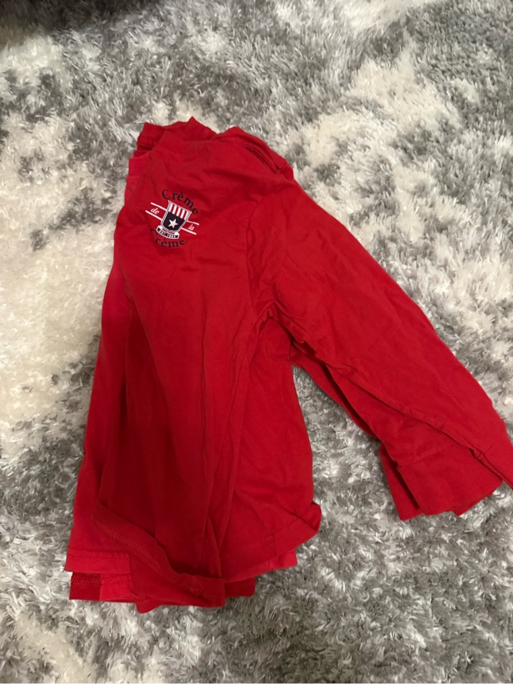 4 Red Creme de la Creme Uniform Long Sleeves 5/6